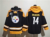 Men's Pittsburgh Steelers #14 George Pickens Black Ageless Must-Have Lace-Up Pullover Hoodie,baseball caps,new era cap wholesale,wholesale hats